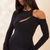 Black Slinky Asymmetric Hook & Eye Long Sleeve Bodycon Dress -Cheap Dress Store 82323c839f20d2c45830e7b4422fe36432c69f12 cnd0323 1