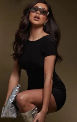 Black Slinky Short Sleeve Low Back Bodycon Dress 10 Black Slinky Short Sleeve Low Back Bodycon Dress -Cheap Dress Store 870691f7a888297ee4648b4d0b710dce9a099a41 cnc7665 4