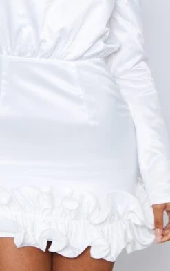 Cream Woven High Neck Puff Hem Bodycon Dress -Cheap Dress Store 876674b7d79332c2143e54f84e8f8933f08085e8 cnd2053 4