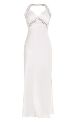 Champagne Satin V Neck Lace Detail Front Split Maxi Dress -Cheap Dress Store 8f8f35ea8f7f9c4779f3af83063f5b93c3b3d2c6 cnd7580 5