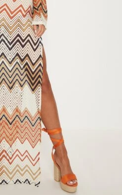 Burnt Orange Chevron Print Lace Maxi Dress -Cheap Dress Store 9247fc09c39b4880e39a36d0e352bb2493e608ee CLW0560 6