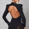 Black Plunge Contrast Backless Mesh Panel Blazer Dress -Cheap Dress Store 930e0e375e9cf6ddfe856197fe599c488f69db67 cnb7422 1