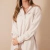 Stone Oversized Popper Detail Shirt Dress -Cheap Dress Store 9e770ea9af48624c97d2301191f154a1bad8e4b5 CNC6999 1