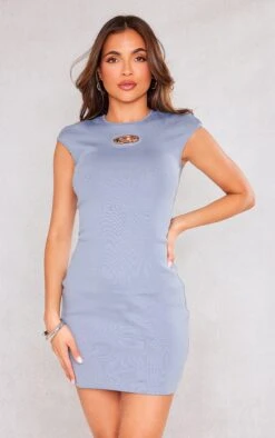PRETTYLITTLETHING Blue Ribbed Trim Detail Bodycon Dress -Cheap Dress Store 9f89bed448632fed2881910a472df35447427200 cne3786 1