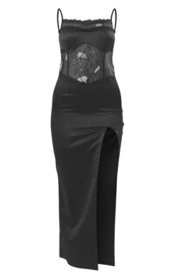 Black Satin Lace Insert Strappy Split Detail Midaxi Dress 11 Black Satin Lace Insert Strappy Split Detail Midaxi Dress -Cheap Dress Store a12cc55632acdd4d0b4698389a7d35287bbcf6a0 cne2683 5
