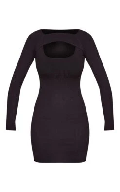 Black Front Cut Out Rib Knit Mini Dress -Cheap Dress Store a87fea3963f640c2e94d6bfc5563ee94ff0a1441 cnb1356 5