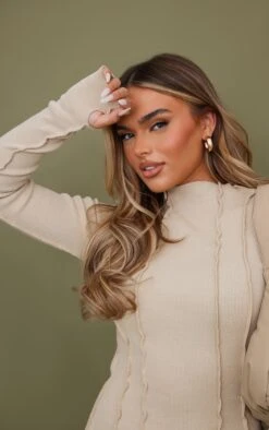 Oatmeal Rib High Neck Seam Detail Bodycon Dress 10 Oatmeal Rib High Neck Seam Detail Bodycon Dress -Cheap Dress Store ab8ec16c9100ab1c5f4839db4e06a64b5a9d2d8d cnd4280 4