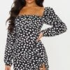 Black Dalmatian Print Bow Detail Side Split Bodycon Dress -Cheap Dress Store ad99b69b7d371a48400eabc02f10a6cd2ca188e9 cmf6733 1