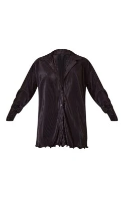 Black Plisse Frill Hem Shirt Dress -Cheap Dress Store b0fa620af1ebf30b5936e365dc40ff9b0721829a cmy2177 6