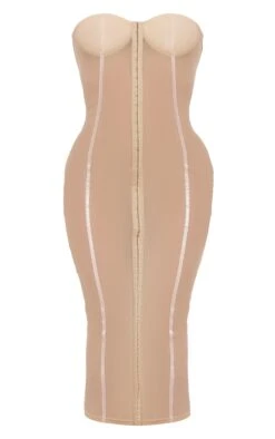 Nude Mesh Bandeau Hook & Eye Binding Detail Midaxi Dress -Cheap Dress Store b1ce58f1638a8aaf8de8a065c7d8a72a6a8251c2 cne2686 5