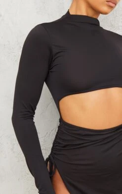 Black Slinky High Neck Cut Out Long Sleeve Bodycon Dress 10 Black Slinky High Neck Cut Out Long Sleeve Bodycon Dress -Cheap Dress Store b4a9b5a0a87bcecc241d00e4b23c538920fe77f6 cna1127 4