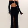 Black Slinky Trim Detail Bardot Cut Out Maxi Dress -Cheap Dress Store b96696f6b05a0f5e53bb9179d5ce6964f89e06c3 cnd0420 1