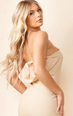 Stone Linen Bandeau Back Cut Out Detail Shift Dress -Cheap Dress Store bb1e6ecb669ef4c8a71855e91c978a2e40056f85 cnd5926 4