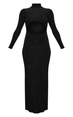 Black Slinky Cut Out Ruched Waist Long Sleeve Maxi Dress 11 Black Slinky Cut Out Ruched Waist Long Sleeve Maxi Dress -Cheap Dress Store bc0c2a1f10d6fad228fe341025304b9133deddb0 cnd0416 5