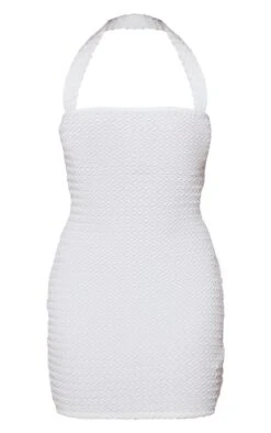 Cream Textured Halter Strap Bodycon Dress -Cheap Dress Store bc37bd977f5f4e60cd8919a5a9536142669bc9be cnd5814 5