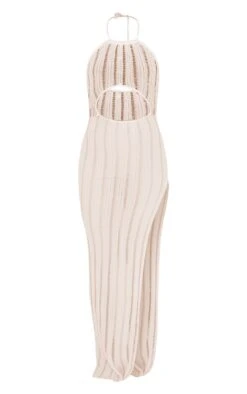 Cream Sheer Knit Cut Out Halterneck Maxi Dress 11 Cream Sheer Knit Cut Out Halterneck Maxi Dress -Cheap Dress Store bd727533ed3ae3f60ebde9054db47d8785688f71 CMW3849 5