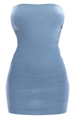Charcoal Blue Rib Bandeau Mini Knitted Dress -Cheap Dress Store bde29a71d125de00d949fb47c7bcddbf7693545b cnd2071 5