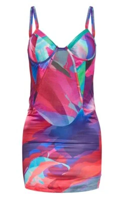 Multi Abstract Print Satin Underwired Strappy Bodycon Dress -Cheap Dress Store c76b1625877b9f99d9facf2b3d8a20a52746ac25 cnd7678 5