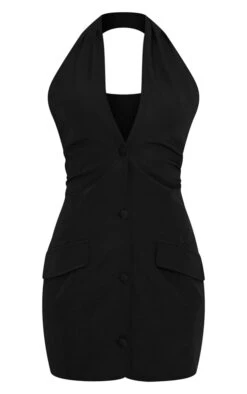 Black Woven Cross Halter Waistcoat Style Blazer Dress -Cheap Dress Store c777d6ec46699232d12ee676c161eab3f48699f2 cnd2202 5