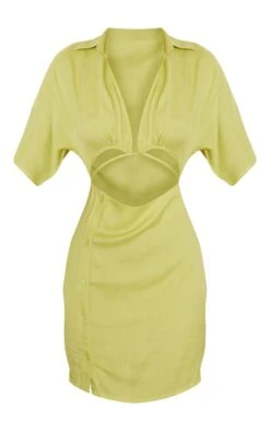 Green Linen Look Cut Out Waist Button Skirt Shirt Dress 10 Green Linen Look Cut Out Waist Button Skirt Shirt Dress -Cheap Dress Store c7b0ec9517f1f5d62df205a279de0a0e9788d6d3 cnd4051 5