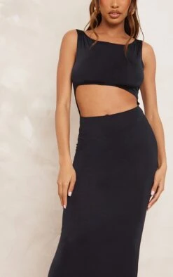 Black Slinky Cut Out Waist Sleeveless Maxi Dress 10 Black Slinky Cut Out Waist Sleeveless Maxi Dress -Cheap Dress Store c80695e5cd3b1792b166615daacf3406d3ff8920 cne1460 4