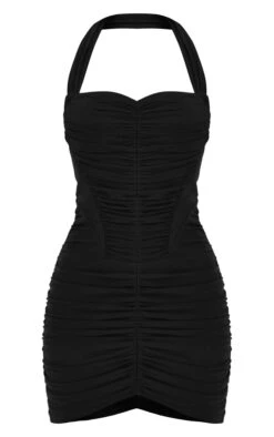 Black Mesh Extreme Ruched Corset Halter Bodycon Dress -Cheap Dress Store c965358bc07a74d92ebab3b7c23e86fbb5b629e8 cnd0356 5