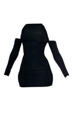 Black Slinky Cut Out Cold Shoulder Halter Bodycon Dress -Cheap Dress Store cd078dc3af3a690f59673355953fed8935458727 cnc7744 5