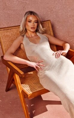 Stone Knitted Distressed Ladder Cut Out Maxi Dress -Cheap Dress Store cdff1e7f23379c7e35d52f1cce03c1242f3cb4f6 CMW9006 4