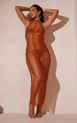 Tan Knitted Tassel Maxi Beach Dress -Cheap Dress Store d689a9b4efc6a0f64c1f8c343f6ba9591ca8c207 cmw2096 4