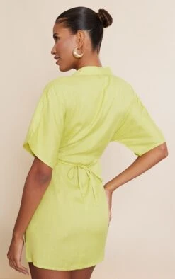 Green Linen Look Cut Out Waist Button Skirt Shirt Dress 8 Green Linen Look Cut Out Waist Button Skirt Shirt Dress -Cheap Dress Store d7be640fa22d8af2227fc0ab8adefda0c30e9f0d cnd4051 2