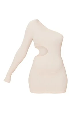 Ecru Structured Contour Rib One Shoulder Cut Out Bodycon Dress -Cheap Dress Store d92c4b00eb50be051f547c36141a0a87ccee4a6a cmv5322 6