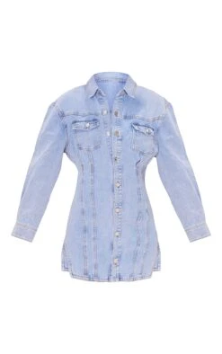 Light Blue Wash Seam Detail Long Sleeve Denim Dress -Cheap Dress Store e1e969e3586a1cb7731e814cbad71584d3be9df9 cmw4534 6