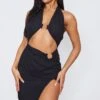 Black Linen Look Trim Detail Halterneck Cut Out Bodycon Dress -Cheap Dress Store e48561b181473f4575e5b78e9b700440cc4a1673 cnd5907 1