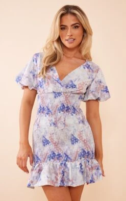 Multi Tie Dye Ditsy Floral Print Shirred V Neck Bodycon Dress -Cheap Dress Store e65193d94fcc2b8d98b1f8e532ceb51338146d14 cnc8281 1