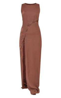 Chocolate Linen Look Lace Up Eyelet Detail Maxi Dress 11 Chocolate Linen Look Lace Up Eyelet Detail Maxi Dress -Cheap Dress Store ea67260eacb5ec7f884374330b1ffbb1d71bd527 cnd2250 5