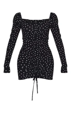 Black Polka Dot Print Ruched Front Long Sleeve Bodycon Dress 11 Black Polka Dot Print Ruched Front Long Sleeve Bodycon Dress -Cheap Dress Store eb65168f800778774cefdd4be5a1d11149068ca7 CMS1127 5