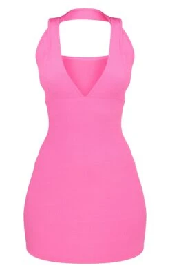 Pink Ribbed Plunge Strap Detail Bodycon Dress -Cheap Dress Store eb73538a1623fe878ac806b5a786d00d792d4087 cmz0611 6