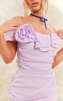 Lilac Flower Applique Bardot Bodycon Dress -Cheap Dress Store ecf61ab9dc50ad611eb6fbe48402e3dda4669fb4 cnd7555 4
