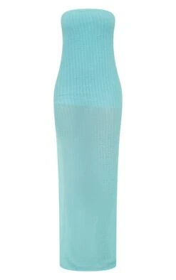 Sky Blue Textured Bandeau Thigh Split Midaxi Dress -Cheap Dress Store f13b76542aebad6f28fb2253eb8704eec62b3a5a cnd7609 5