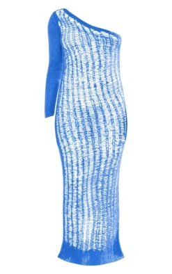 Bright Blue Distressed Open Knit One Sleeve Midaxi Dress -Cheap Dress Store f745cf5a08b9df90a9ca8f9bcbb3f80b425bd283 cnc9022 5