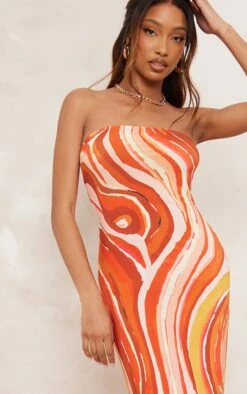 Orange Swirl Print Slinky Bandeau Maxi Dress 10 Orange Swirl Print Slinky Bandeau Maxi Dress -Cheap Dress Store f838a36e59bed3459aa4ae15decb5b584a162398 cne2718 4