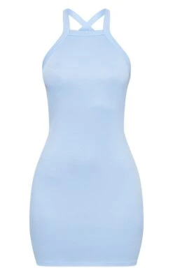 Blue Grey Rib Low Back Racer Bodycon Dress -Cheap Dress Store f89ada5a997ac90285e6dd102bf2c7d67bff71c6 cnd5511 5
