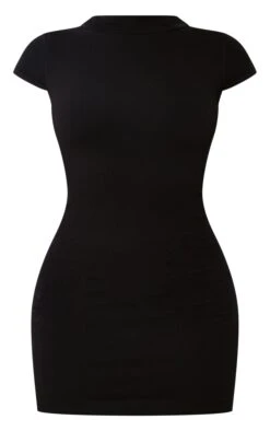 Black Structured Contour Rib Cap Sleeve Bodycon Dress -Cheap Dress Store f8a9f28c871a0f66783afbb50f839faaa71ddb24 cna3033 5