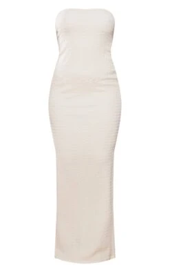 Cream Textured Detail Bandeau Maxi Dress -Cheap Dress Store fae4cb2e86a4aaa4aef7f67b4865edaceca27c9c cnd7698 5